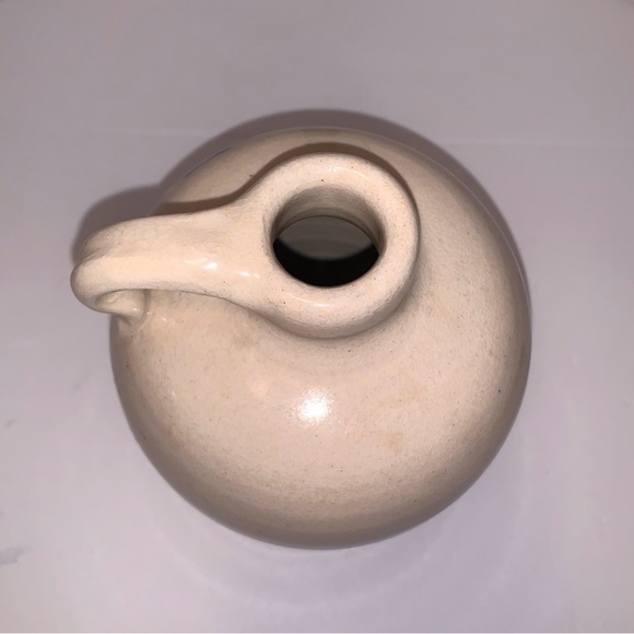 Casey Pottery Hand Turned Marshall, Texas Pitcher Blue Heart Shaped Design - Picture 4 of 8